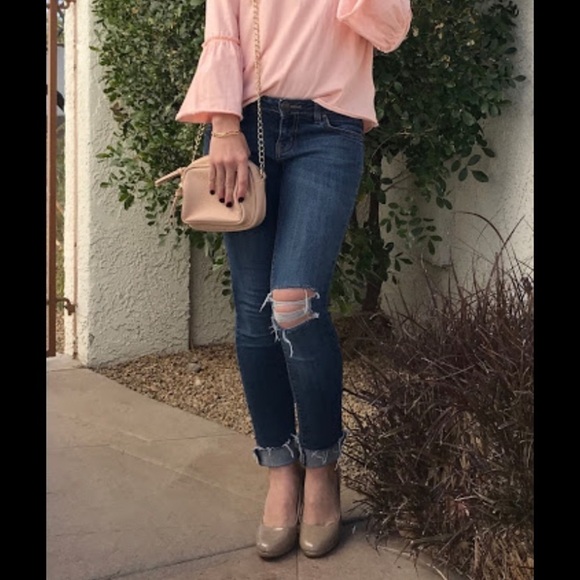 Forever21 patent leather taupe wedge heels - Picture 1 of 5